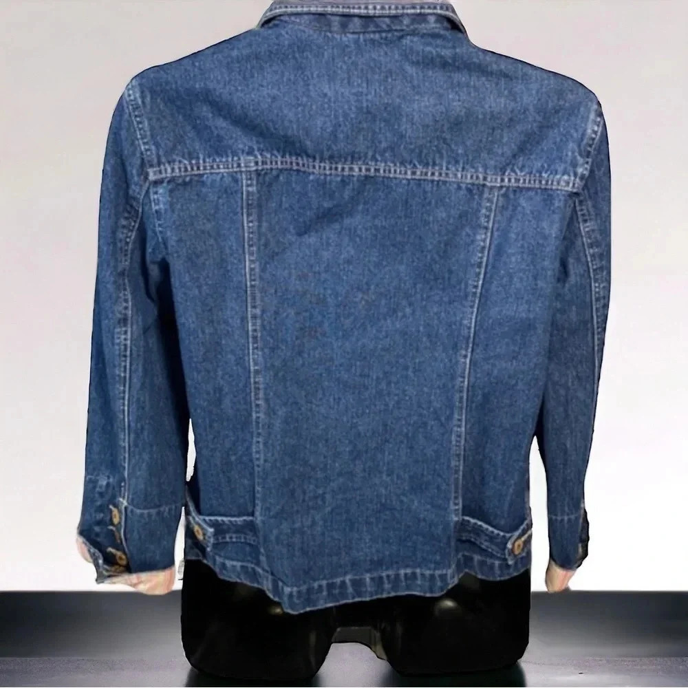 Caribbean Joe 100% Cotton Jean Jacket Size P Large - Picture 2 of 12